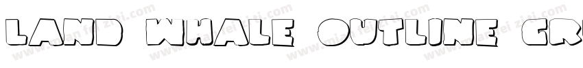 Land Whale Outline Grunge字体转换